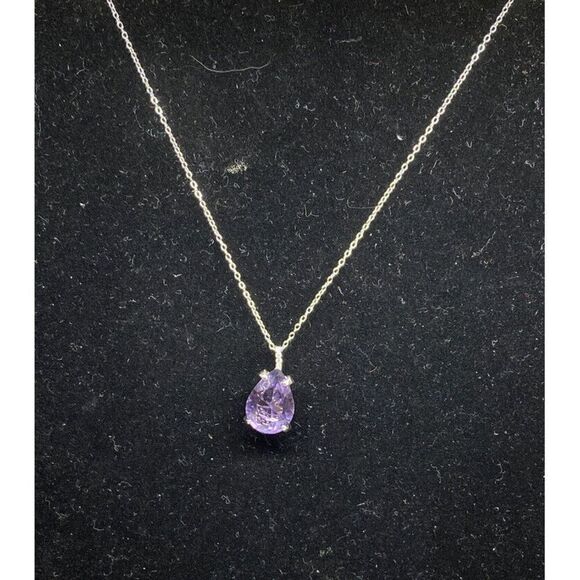 Tiara SP2375WAM Teardrop 18" Pendant Necklace in Sterling Silver MSRP $140 NM214 - Picture 1 of 5